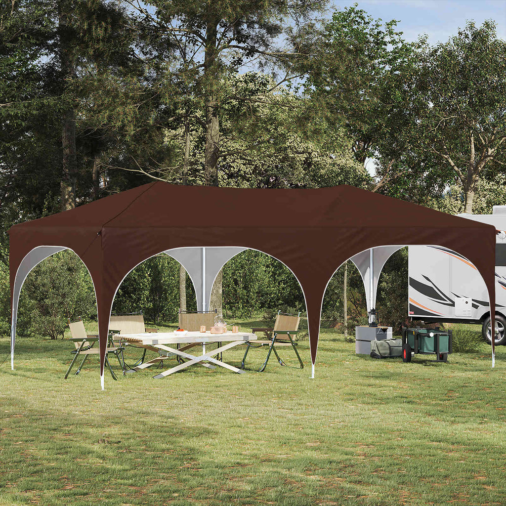 Tenda per feste a pop-up 575 x 288 x 245 cm Marrone