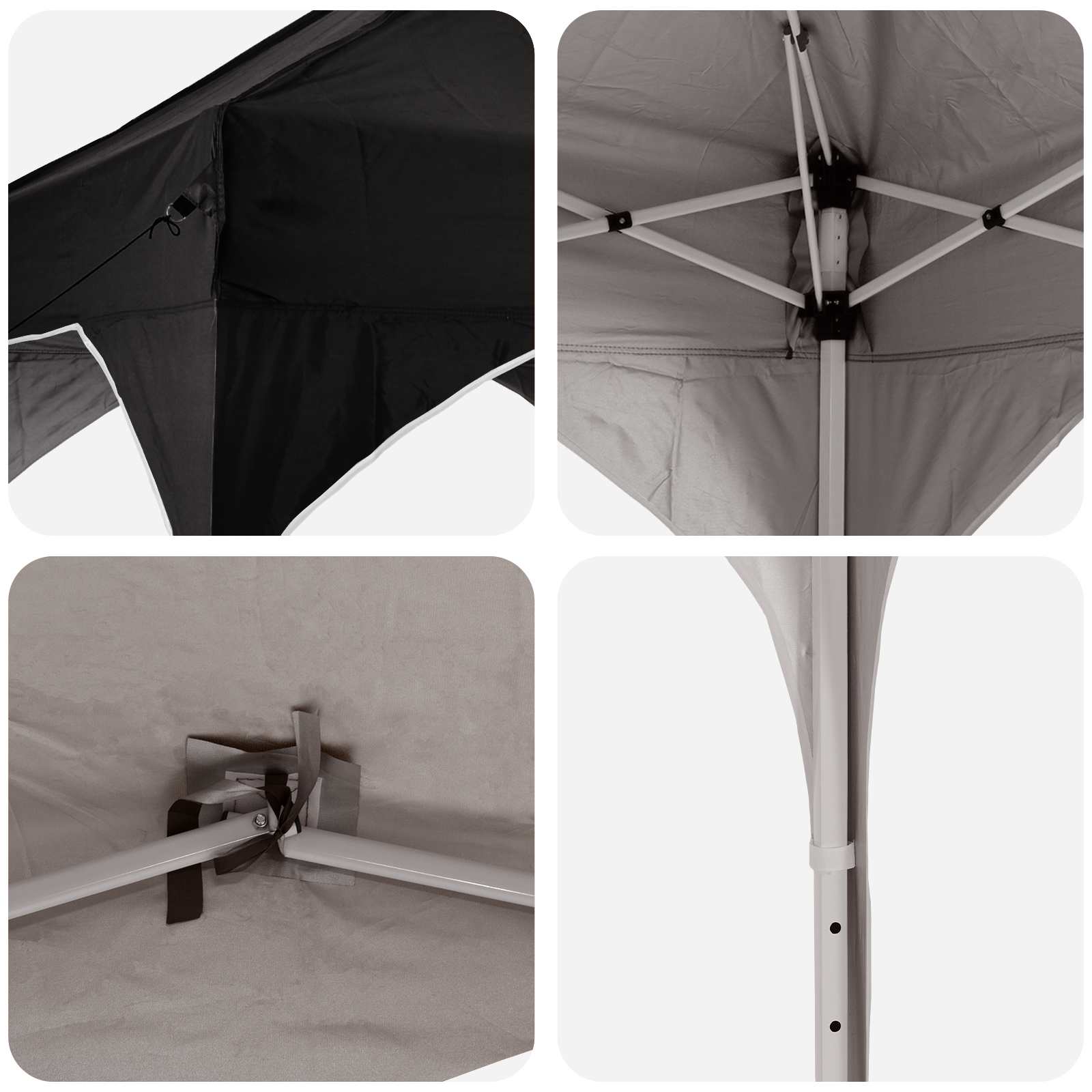 Tenda per feste a pop-up 575 x 288 x 245 cm Nero Tessuto Oxford