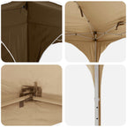 Tenda per feste a pop-up 575 x 288 x 245 cm Tortora