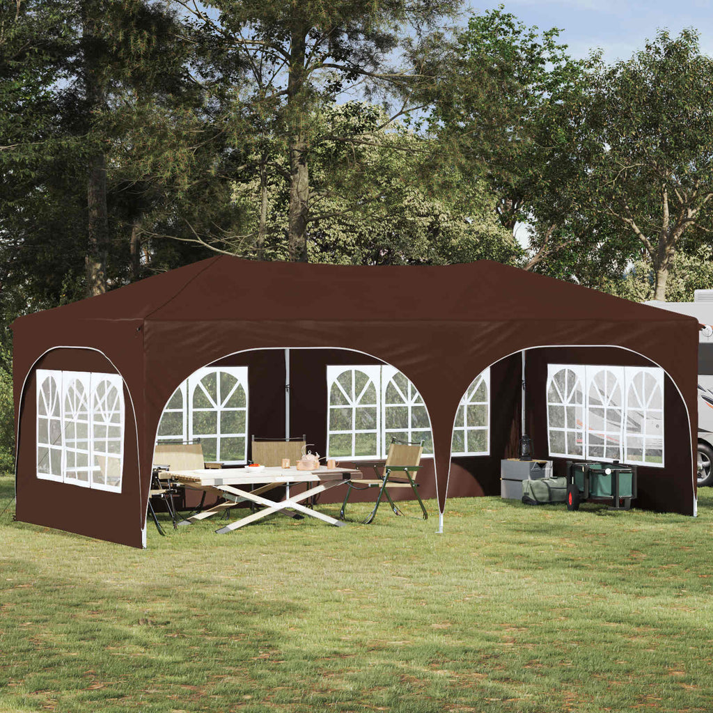 Tenda per feste a pop-up 575 x 288 x 245 cm Marrone