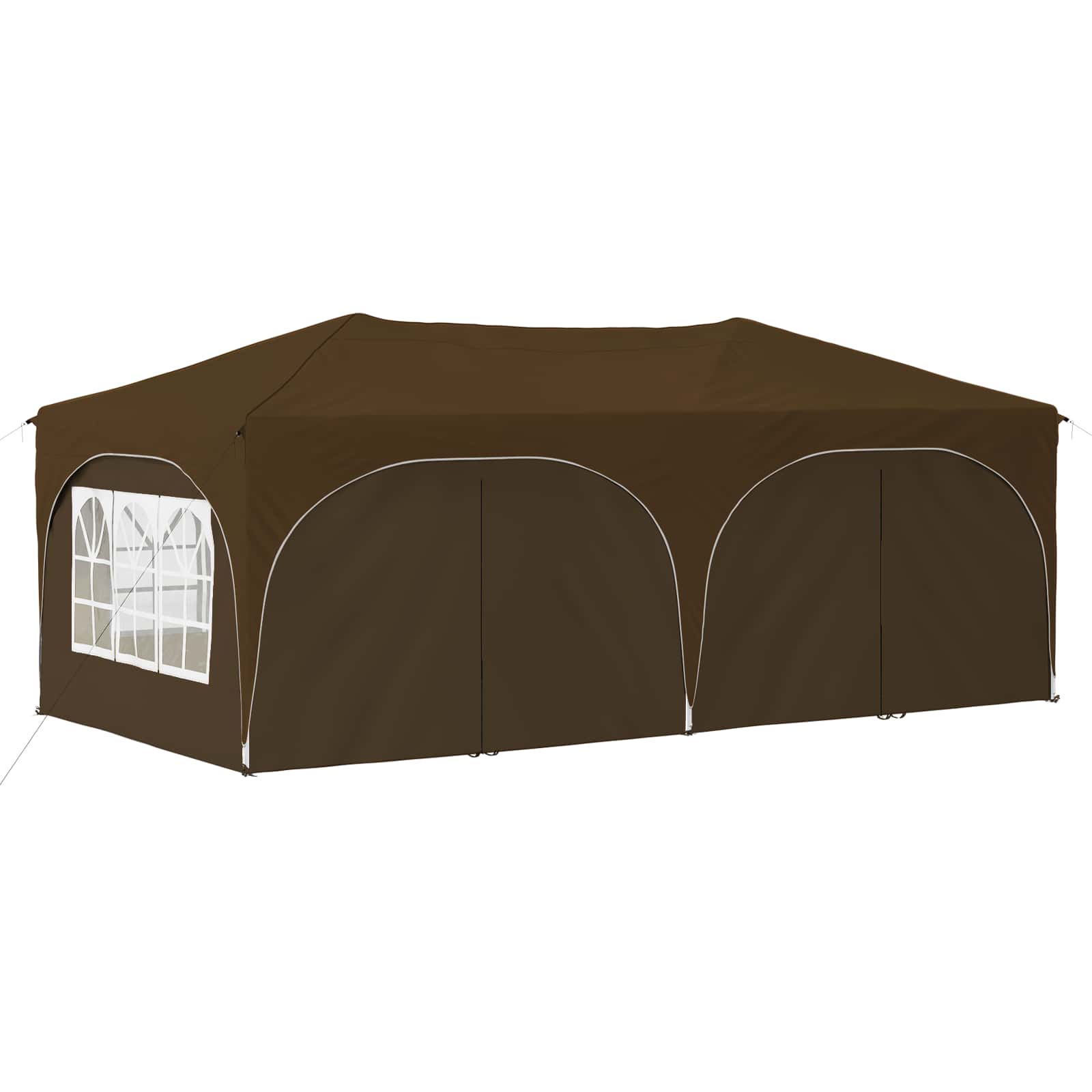 Tenda per feste a pop-up 575 x 288 x 245 cm Tortora
