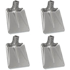 Testa di Pala 4 pcs Argento 43 x 32,5 cm Alluminio