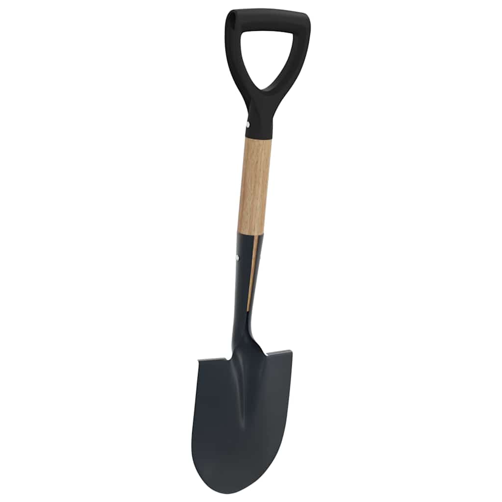 Pala Nero 68,5 cm Acciaio Rivestito e Legno Massiccio