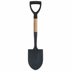 Pala Nero 68,5 cm Acciaio Rivestito e Legno Massiccio