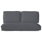 Set di Cuscini 3 pcs Antracite Tessuto Oxford