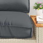 Set di Cuscini 3 pcs Antracite Tessuto Oxford