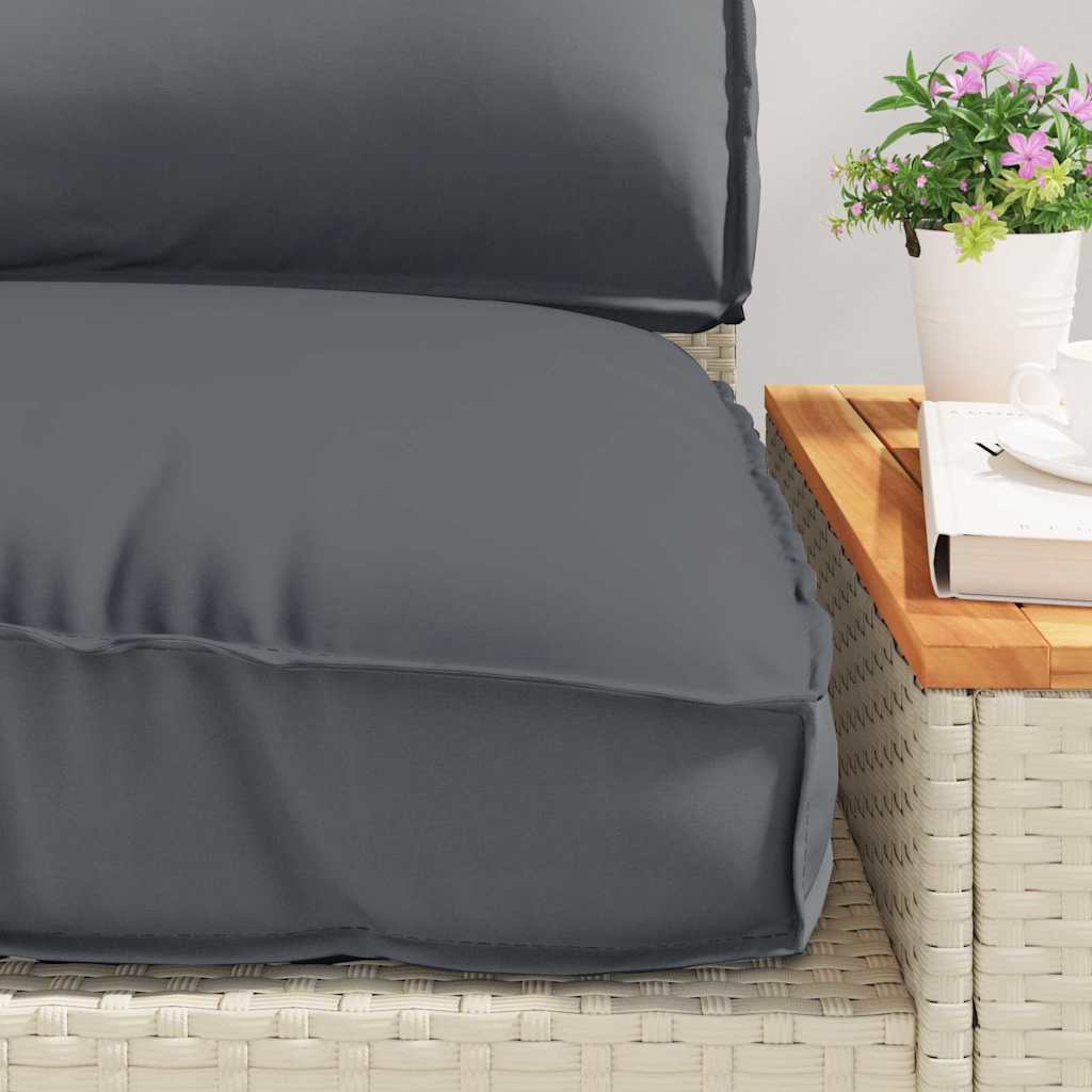 Set di Cuscini 3 pcs Antracite Tessuto Oxford