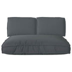Set di Cuscini 3 pcs Antracite Tessuto Oxford