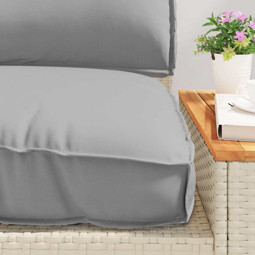 Set di Cuscini 3 pcs Grigio Tessuto Oxford