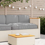 Set di Cuscini 3 pcs Grigio Tessuto Oxford