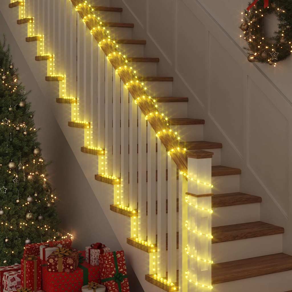Luce a corda con 2400 LED Bianco caldo 100 m PVC