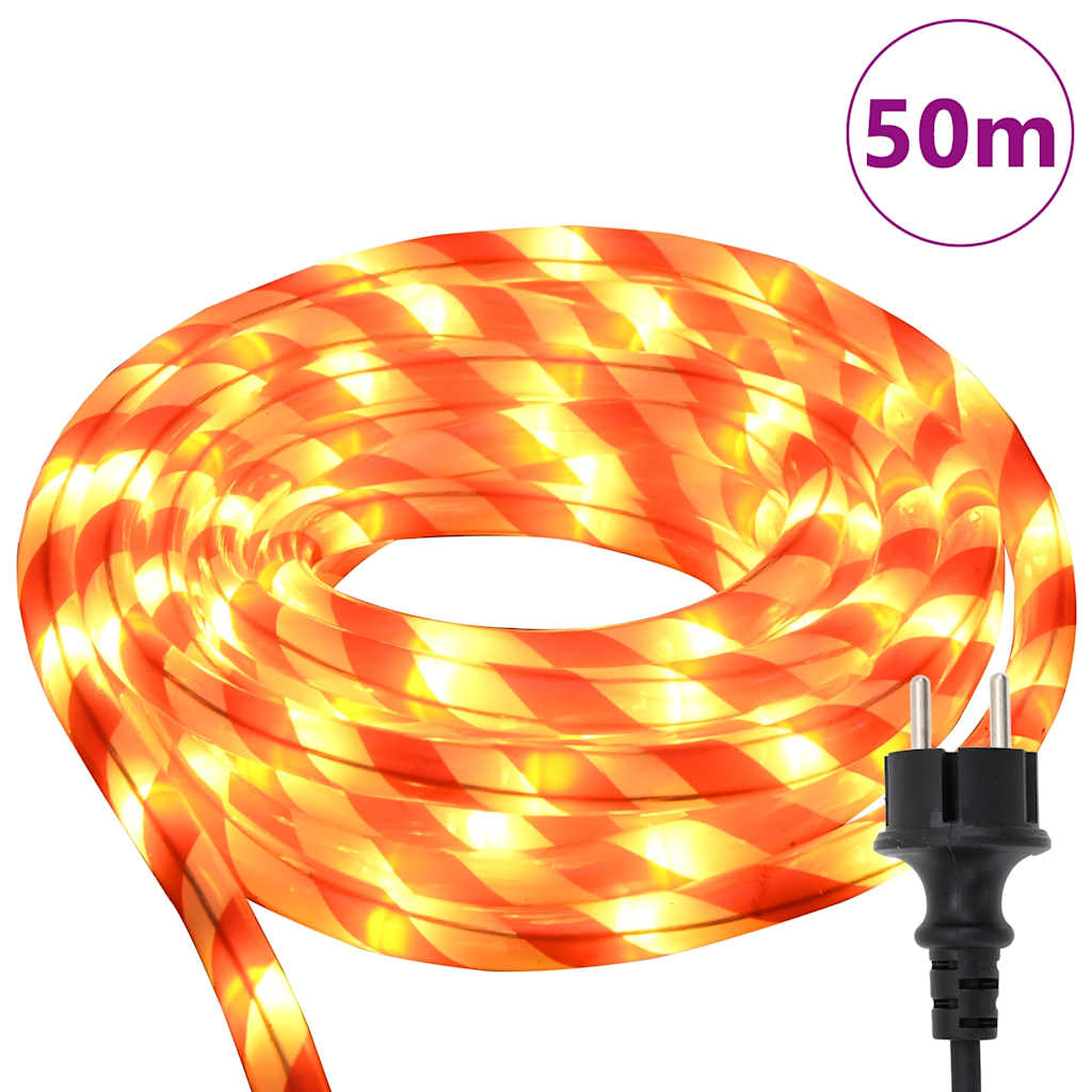 Luce a corda con 1200 LED Bianco caldo 50 m PVC
