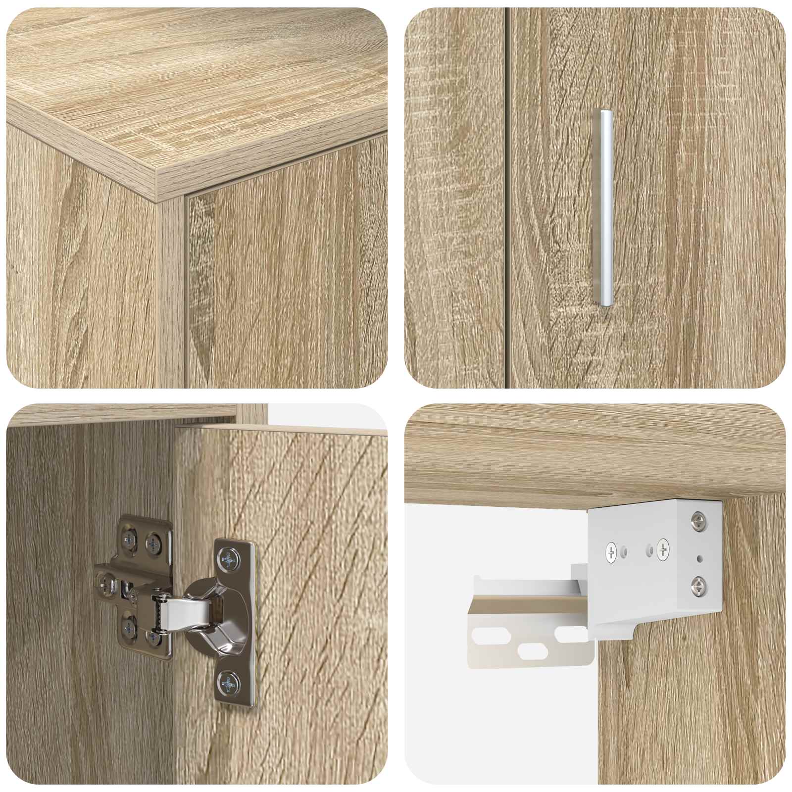 Set mobile TV 4 pcs Rovere Sonoma Legno multistrato