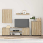 Set mobile TV 4 pcs Rovere Sonoma Legno multistrato