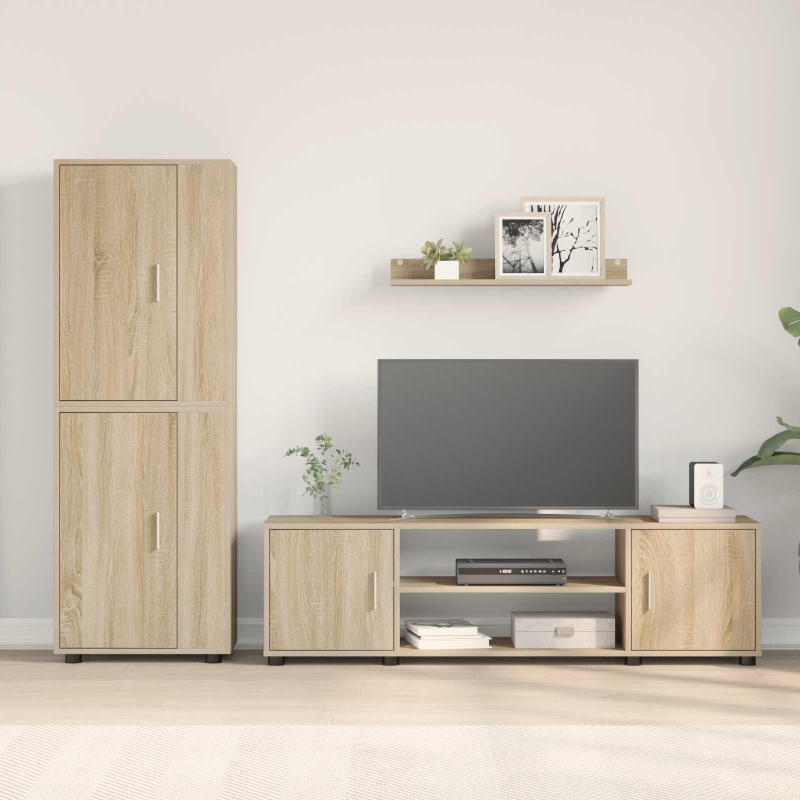 Set mobile TV 4 pcs Rovere Sonoma Legno multistrato