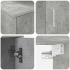 Set mobile TV 4 pcs Grigio cemento Legno multistrato
