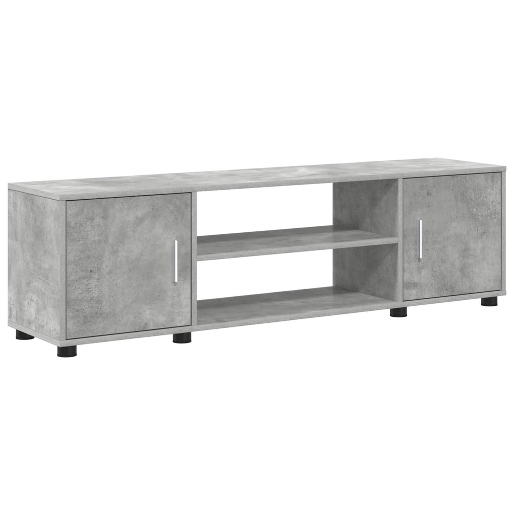 Set mobile TV 4 pcs Grigio cemento Legno multistrato