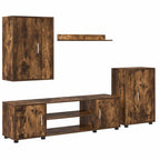 Set mobile TV 4 pcs Rovo affumicato Legno multistrato