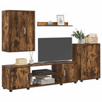 Set mobile TV 4 pcs Rovo affumicato Legno multistrato