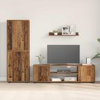 Set mobile TV 4 pcs Legno vecchio Legno multistrato