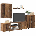 Set mobile TV 4 pcs Legno vecchio Legno multistrato