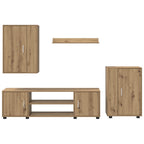 Set mobile TV 4 pcs Rovere artigianale Legno multistrato