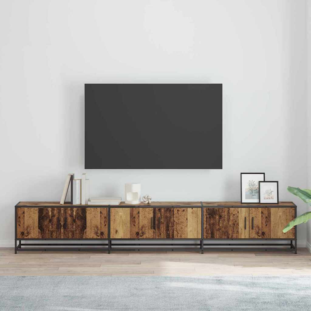 Unità TV 2 pcs Legno vecchio 240 x 35 x 41 cm Legno multistrato