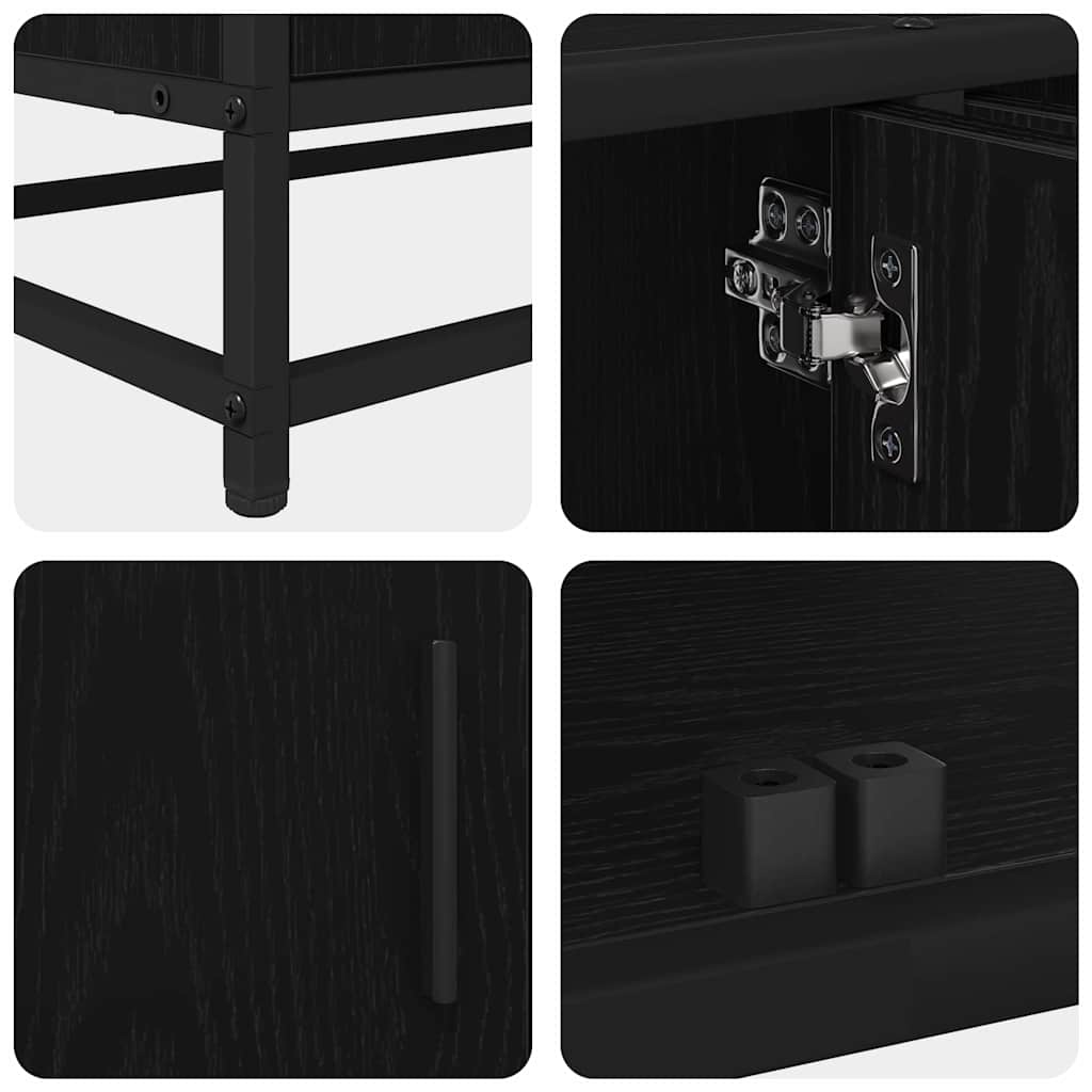 Unità TV 2 pcs Rovere Nero 240 x 35 x 41 cm Legno multistrato