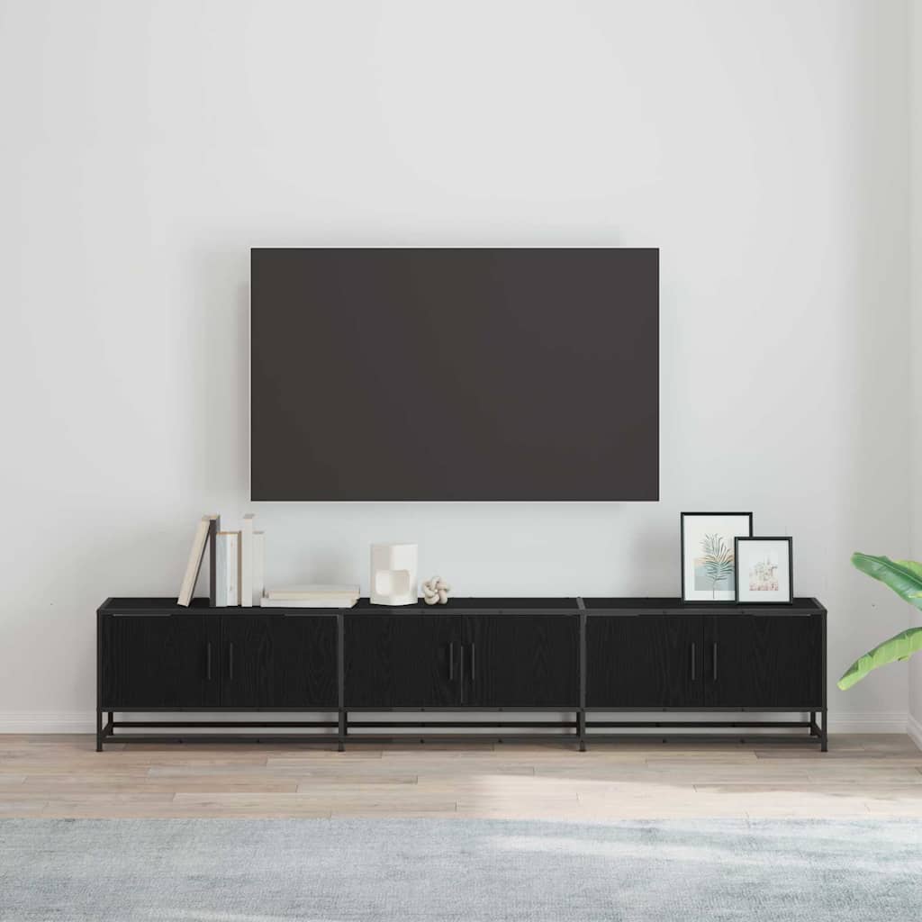 Unità TV 2 pcs Rovere Nero 210 x 35 x 41 cm Legno multistrato