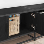 Unità TV 2 pcs Rovere Nero 210 x 35 x 41 cm Legno multistrato