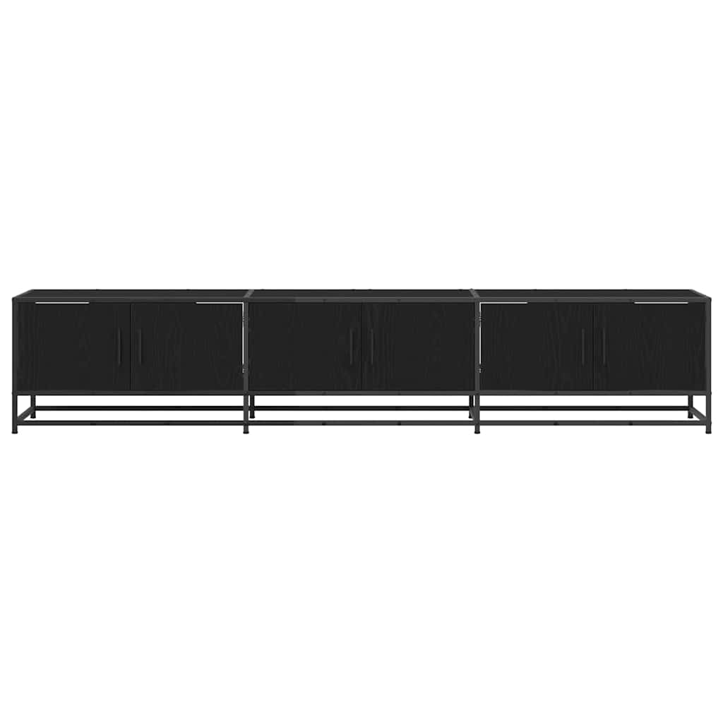 Unità TV 2 pcs Rovere Nero 210 x 35 x 41 cm Legno multistrato