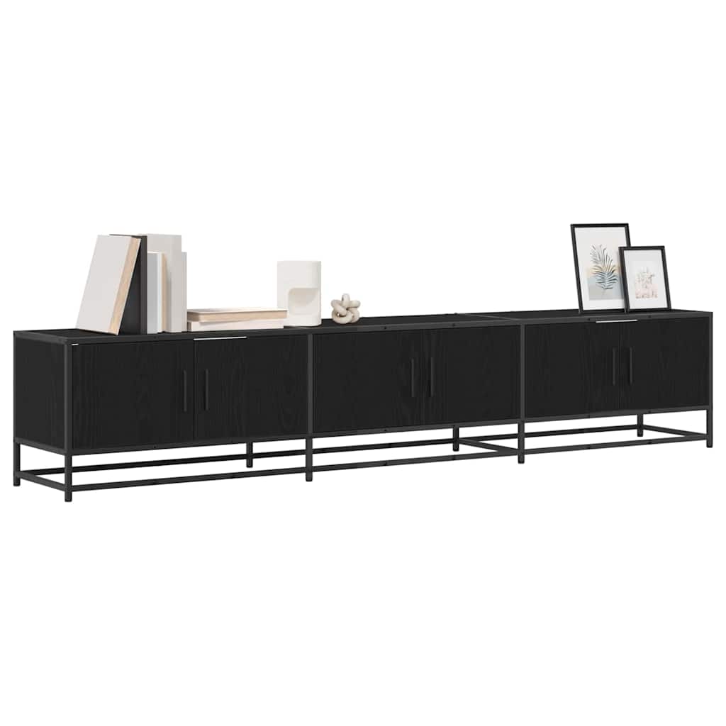 Unità TV 2 pcs Rovere Nero 210 x 35 x 41 cm Legno multistrato