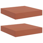 Scaffale da parete 2 pcs Rosso 23 x 23,5 x 4 cm