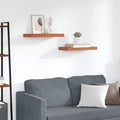 Scaffale da parete 2 pcs Rosso 50 x 23 x 4 cm Legno multistrato