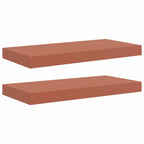 Scaffale da parete 2 pcs Rosso 50 x 23 x 4 cm Legno multistrato