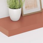 Scaffale da parete 4 pcs Rosso 50 x 23 x 4 cm Legno multistrato