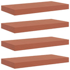 Scaffale da parete 4 pcs Rosso 50 x 23 x 4 cm Legno multistrato