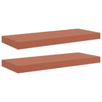 Scaffale da parete 2 pcs Rosso 60 x 23 x 4 cm Legno multistrato