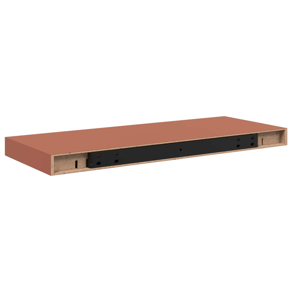 Scaffale da parete 2 pcs Rosso 60 x 23 x 4 cm Legno multistrato