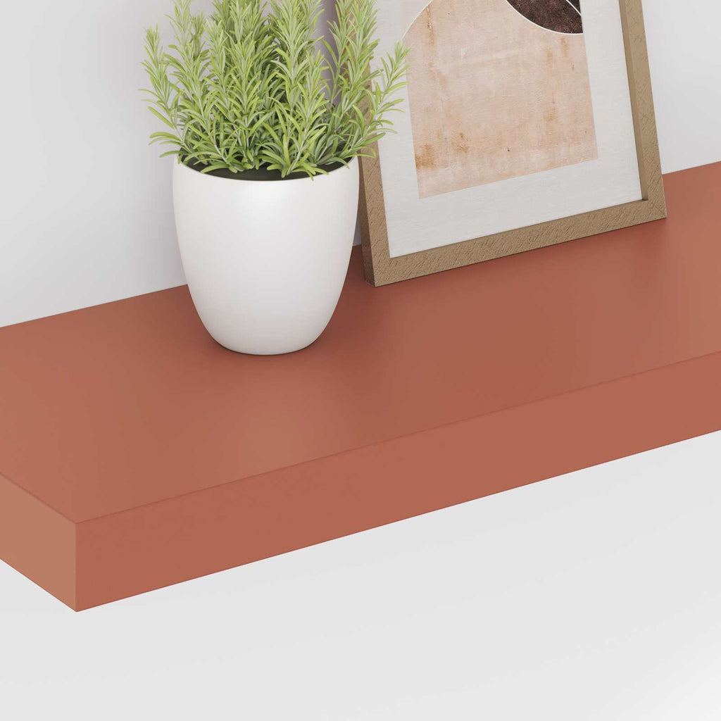 Scaffale da parete 4 pcs Rosso 60 x 23 x 4 cm Legno multistrato