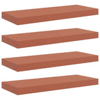 Scaffale da parete 4 pcs Rosso 60 x 23 x 4 cm Legno multistrato