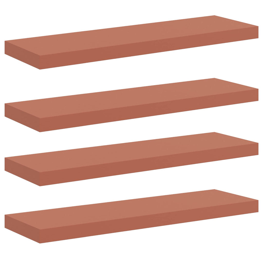 Scaffale da parete 4 pcs Rosso 80 x 23,5 x 4 cm
