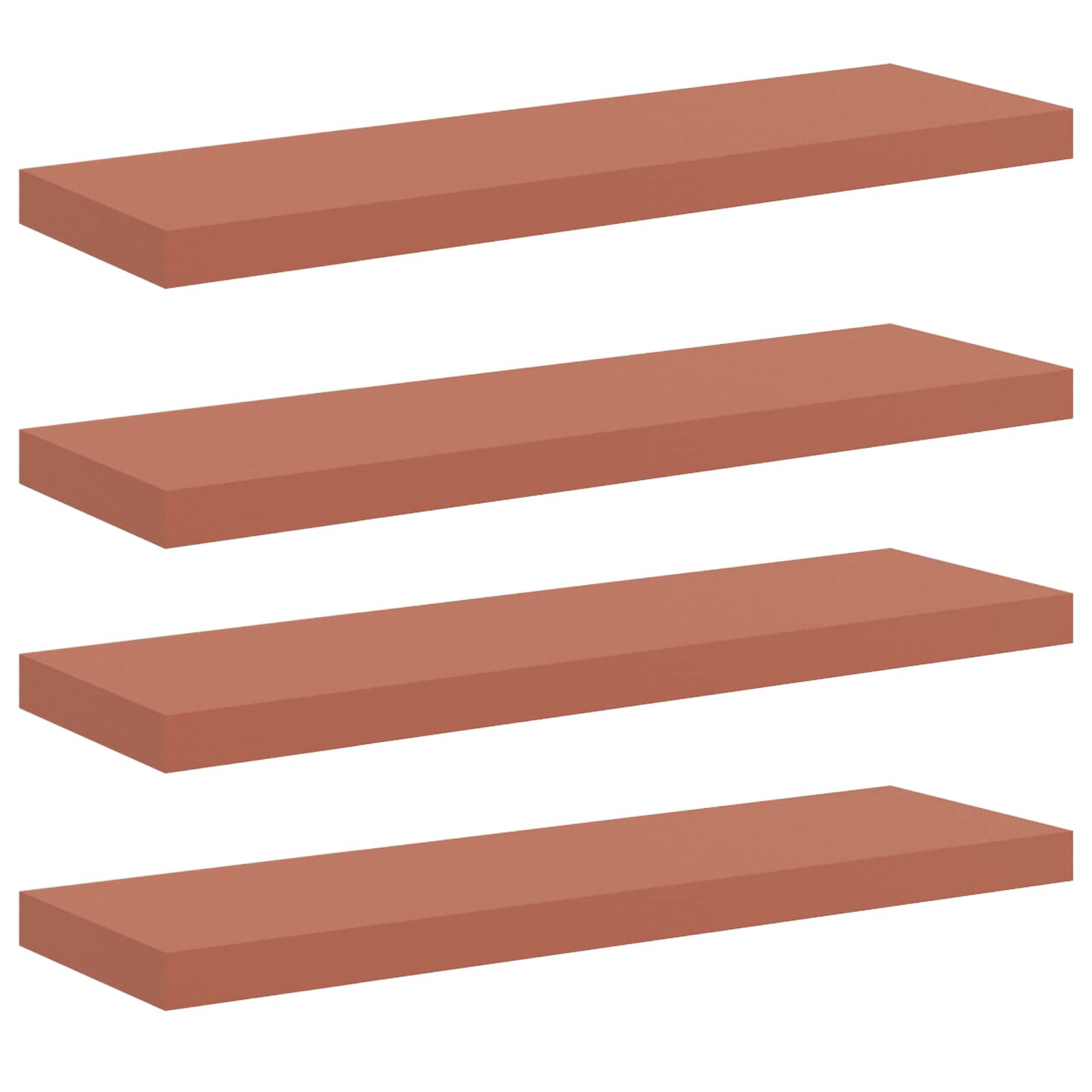 Scaffale da parete 4 pcs Rosso 90 x 23,5 x 4 cm