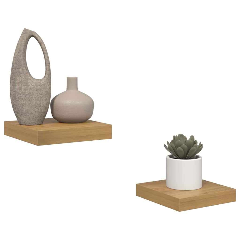 Scaffale da parete 2 pcs Marrone 23 x 23,5 x 4 cm