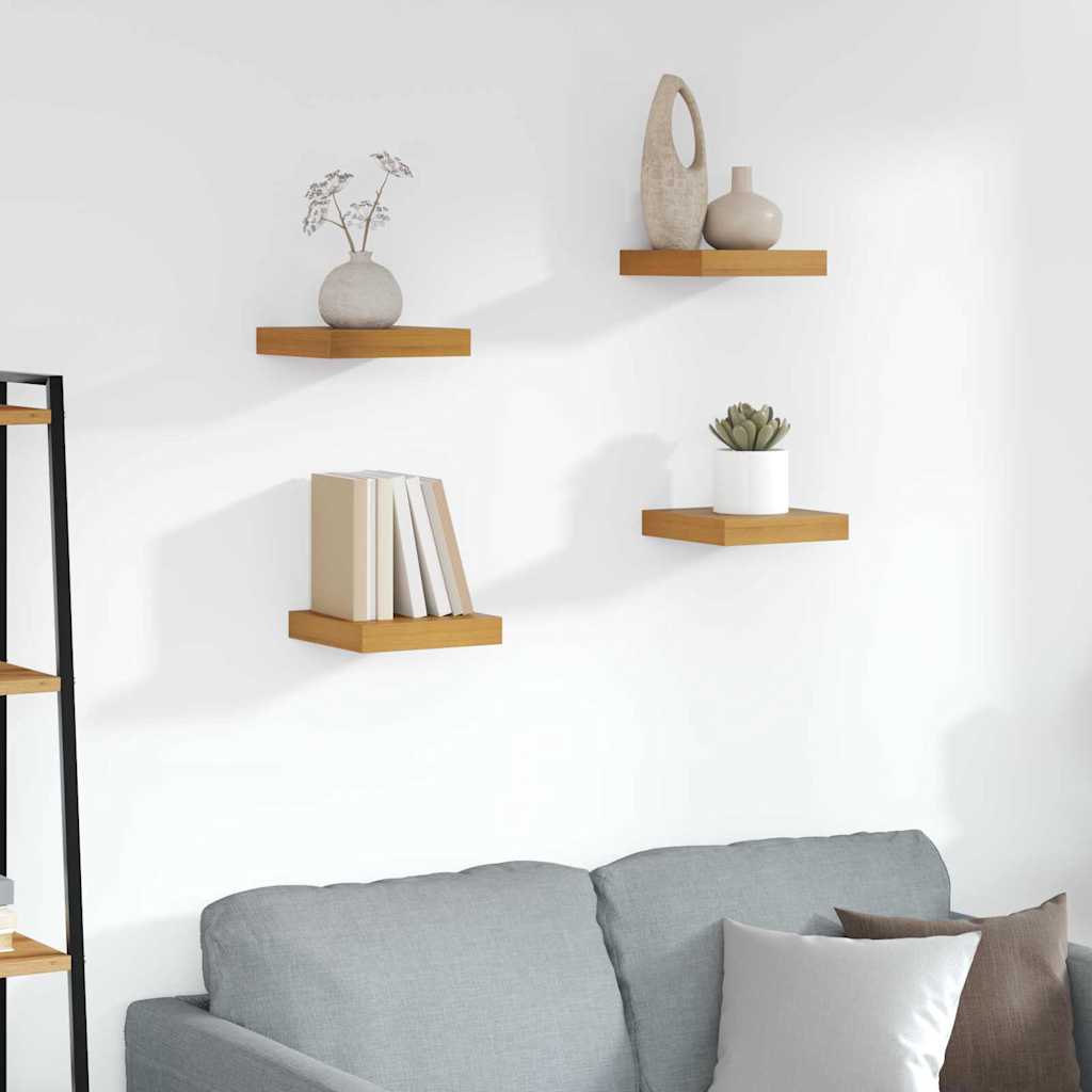 Scaffale da parete 4 pcs Marrone 23 x 23,5 x 4 cm