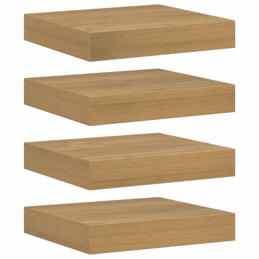 Scaffale da parete 4 pcs Marrone 23 x 23,5 x 4 cm