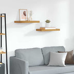 Scaffale da parete 2 pcs Marrone 50 x 23 x 4 cm
