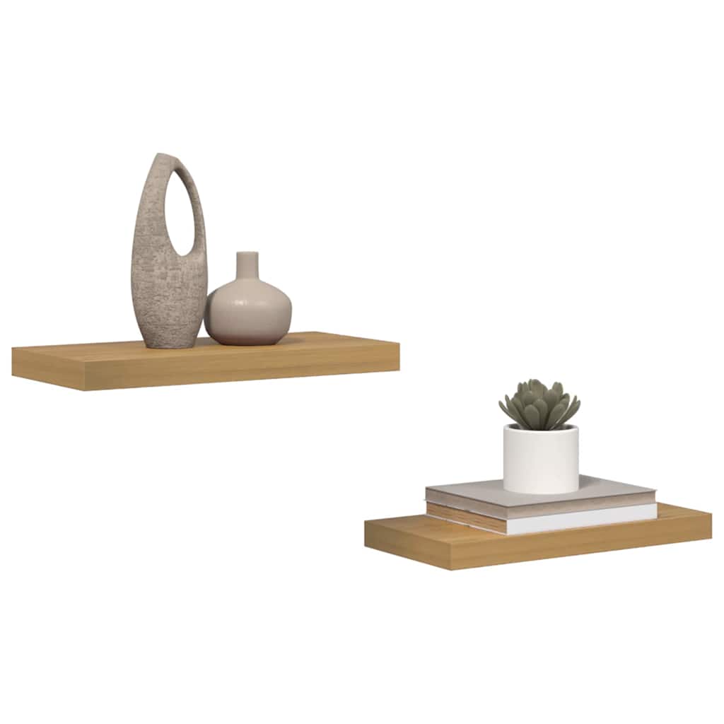 Scaffale da parete 2 pcs Marrone 50 x 23 x 4 cm