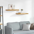 Scaffale da parete 2 pcs Marrone 60 x 23 x 4 cm