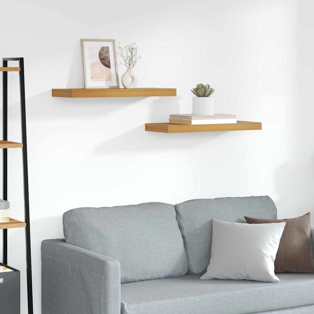 Scaffale da parete 2 pcs Marrone 60 x 23 x 4 cm
